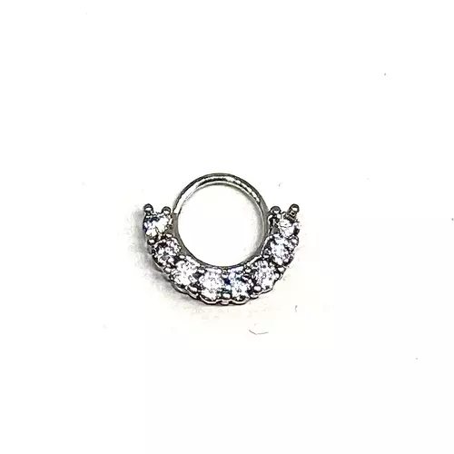 Karika daith piercing cirkonokkal